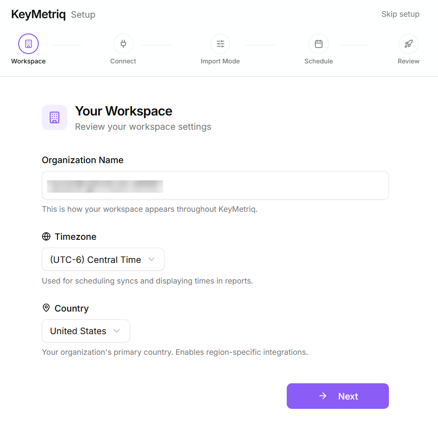 Workspace Settings