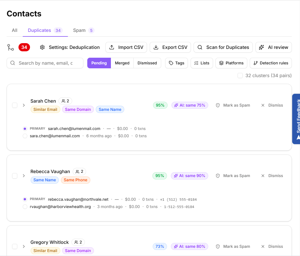 Duplicates page after AI review run